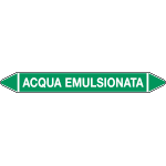 99C850A - foglio da 5 etichette autoadesive con frecce+simb ACQUA EMULSIONATA