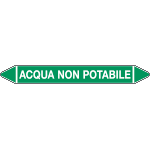 99C880B - foglio da 5 etichette autoadesive con frecce+simb ACQUA NON POTABILE