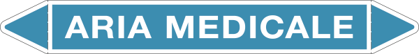 99C980A - foglio da 5 etichette autoadesive con frecce+simboli ARIA MEDICALE