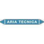 99D010A - foglio da 5 etichette autoadesive con frecce+simboli ARIA TECNICA
