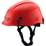 ANCE0209R - Elmetto ABS rosso sottogola sgancio rapido regolaz. a rotella EN 397