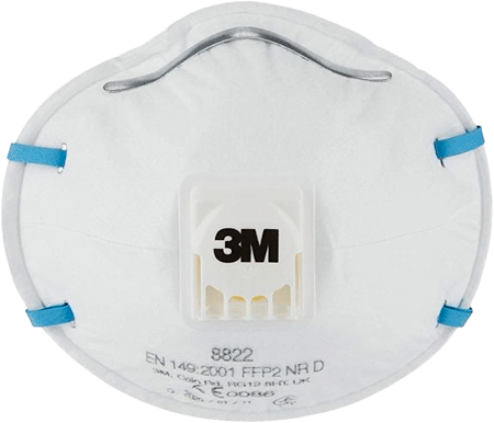 AP8822 - Respiratore 3M 8822 FFP2 per polveri con valvola