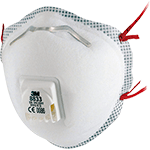 AP8833 - Respiratore 3M 8833 FFP3 per polveri e fumi c valvola