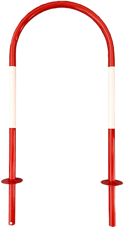 AS121 - Archetto antisosta Bianco Rosso tubo diametro 33 mm