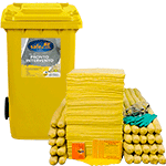 ASCK360 - kit serie CHIMICI SAFE IN colore GIALLO in bidone carrellato da 360 lt