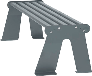 ASRP03S - Panchina acc. zin. S/schien. grigio