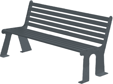 ASRP05N - Panchina acc. zin. c/schien. grigio antracite