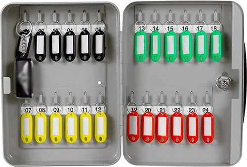 ASTC24 - Cassetta portachiavi in metallo verniciato per 24 chiavi