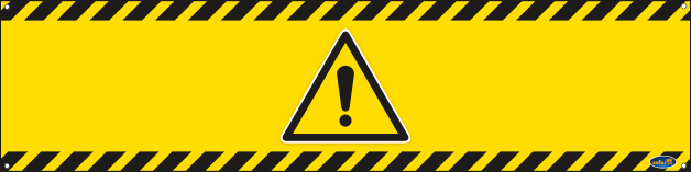BAN180W001 - Banner pericolo generico 180x45