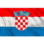 BAPES150C - bandiera CROAZIA con lavorazione mm 1000x1500