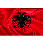 BAPES225A - bandiera ALBANIA con lavorazione mm 1500x2250