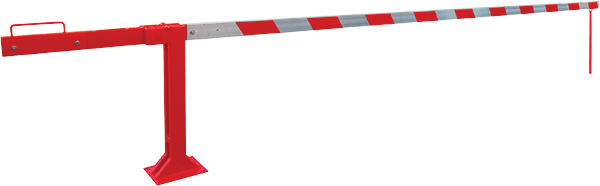 BARS41P6 - Barriera manuale piedino pensile con barra alluminio da mt. 6