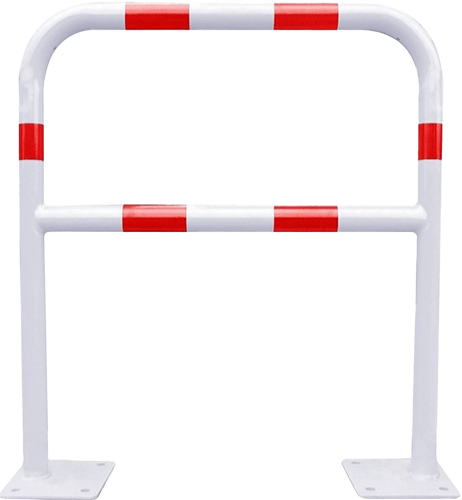 BARV402RB - barriera bianco/rossa con piastra di fissaggio alle basi