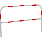 BARV702RB - barriera bianco/rossa modello da interrare