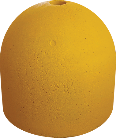 BC248Y - Base cemento con foro diametro 48 per palo colore giallo