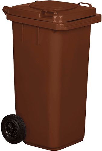 BIC0120M - Cassonetto mobile portarifiuti da litri 120 MARRONE