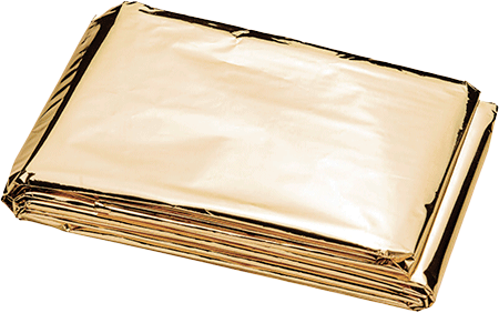 BRB103 - coperta isotermica in alluminio dorato
