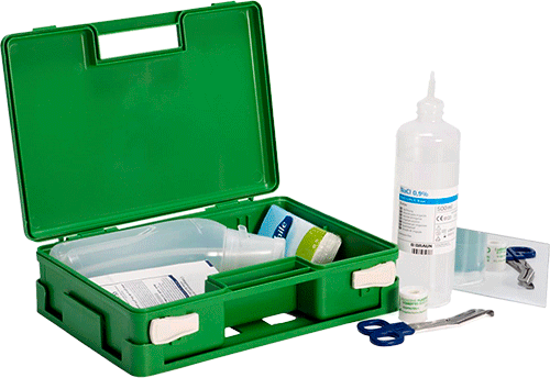 BRV305 - valigetta contenente kit per lavaocchi con supp.x attacco parete