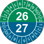 CBC18726 - fg.da 10 bollini identificazione 26-27 V/B