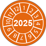 CBC28825 - fg.da 10 bollini identificazione 2025 ARANCIONE