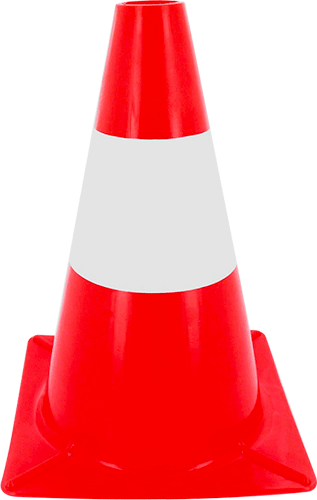 CO83 - Cono segnale polietilene bianco rosso