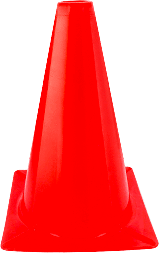 CO84 - Cono segnale polietilene rosso fluorescente