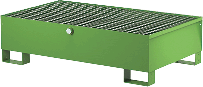 COM103 - vasca di raccolta con griglia zincata, volume di raccolto 400 lt