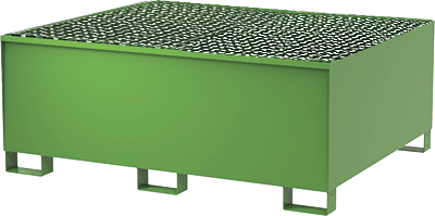 COM108 - vasca di raccolta con griglia zincata,volume di raccolta 1000 lt