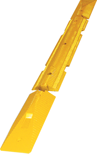 COT500 - cordolo delimitatore omologato in gomma giallo elem.centrale h.5 cm.