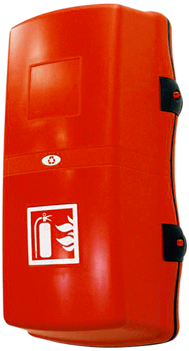 CPE2416 - Cassetta portaestintori LEON in materiale plastico x estintori 9/12 kg