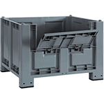 CPL4831 - Cargopallet grigio senza ruote senza portello con 4 piedi cap.680 dm3