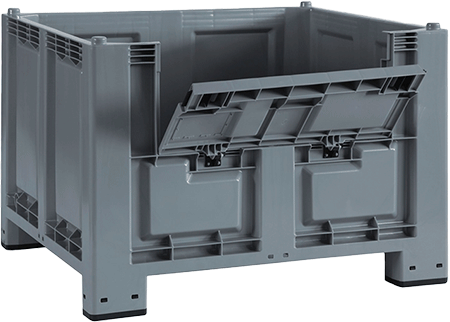 CPL4831 - Cargopallet grigio senza ruote senza portello con 4 piedi cap.680 dm3