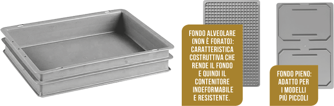 CPLC262 - contenitore grigio multiuso sovrapponibile fondo pieno