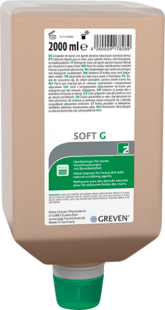 CRG021 - Contenitore crema detergenti mani per sporco medio forte SOFT G da 2lt