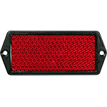CT21R - Catadiottro retroriflettente 128x67 mm colore rosso