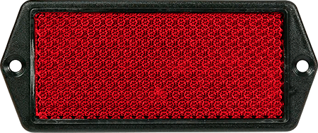 CT21R - Catadiottro retroriflettente 128x67 mm colore rosso