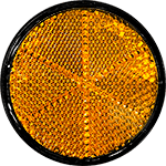CT33Y - Catadiottro retroriflettente giallo biadesivo
