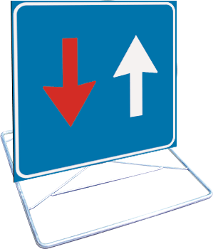 CVGLR9045 - Cavalletto richiudibile con targa 60x60 CL 1 "diritto di precedenza"