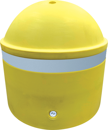 DIST001YR - Dissuasore polietilene zavorrabile impilabile + banda rifrangente