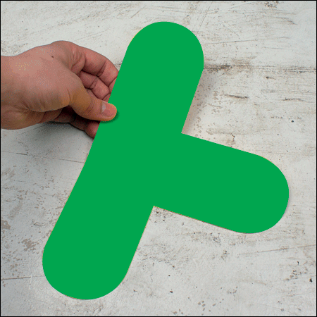 DMT3G - conf.10 delimitatori ades.pallet a T SAFE IN dim.300x200mm col.VERDE