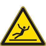 E1114K - Cartello pericolo superfice scivolosa solo simbolo EN ISO 7010