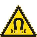 E1127KS - Etichetta adesiva pericolo campo magnetico EN ISO 7010