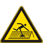 E1176K - cartello pericolo lucernario fragile EN ISO 7010