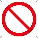 E1300X - Cartello divieto generico solo simbolo EN ISO 7010