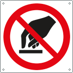 E1315X - Cartello alluminio piano simbolo divieto di effettuare manovre