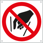 E1339W - cartello vietato introdurre le mani EN ISO 7010