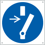 E1373K - Cartello obbligo disconnettere il macchinar..solo simbolo EN ISO 7010