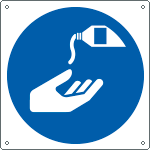 E1392K - Cartello obbligo usare la crema barriera solo simbolo EN ISO 7010