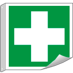 E15101BFLX - Cartello bifacciale flessibile solo simbolo Primo soccorso EN ISO 7010