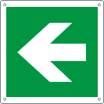 E15104W - Cartello emergenza freccia a destra solo simbolo EN ISO 7010